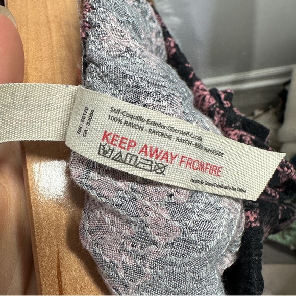 Free People Intimates Black and Purple Pajama Set sz L - Picture 7 of 7